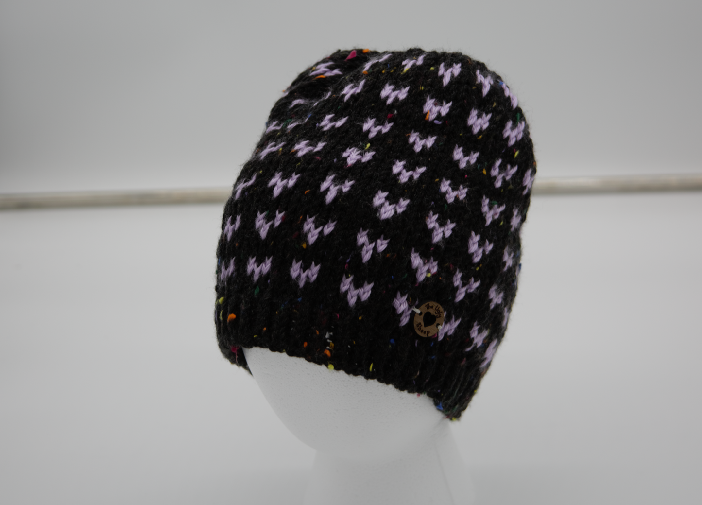 Heart Beanie Adult Hand Knit Hat Made in the USA