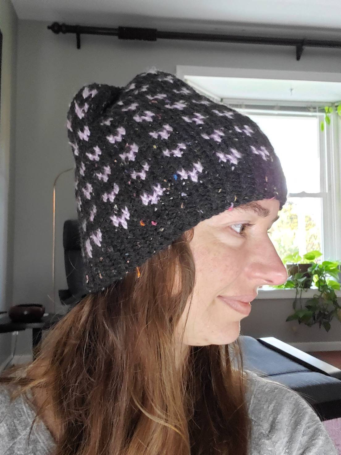 Heart Beanie Adult Hand Knit Hat Made in the USA
