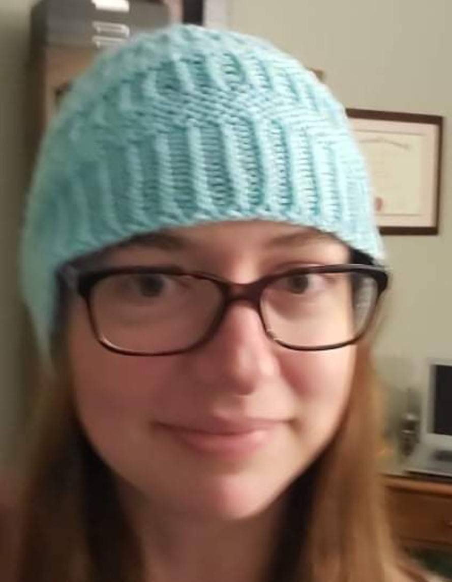 Texture Stripe Beanie Adult Hand Knit Hat Made in USA
