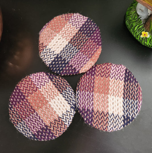 Coasters from handwoven fabric