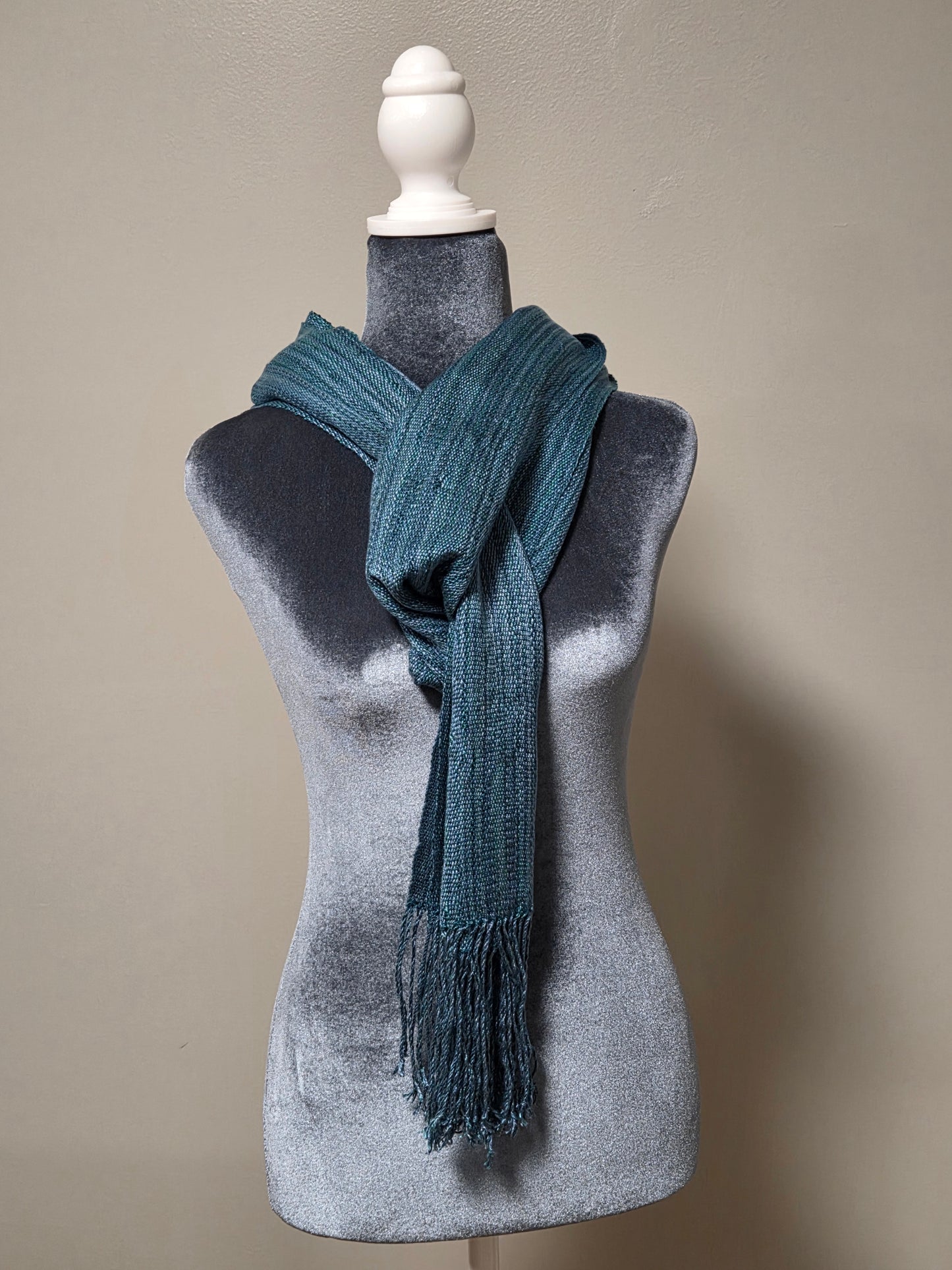 Extra long handwoven scarf - cotton