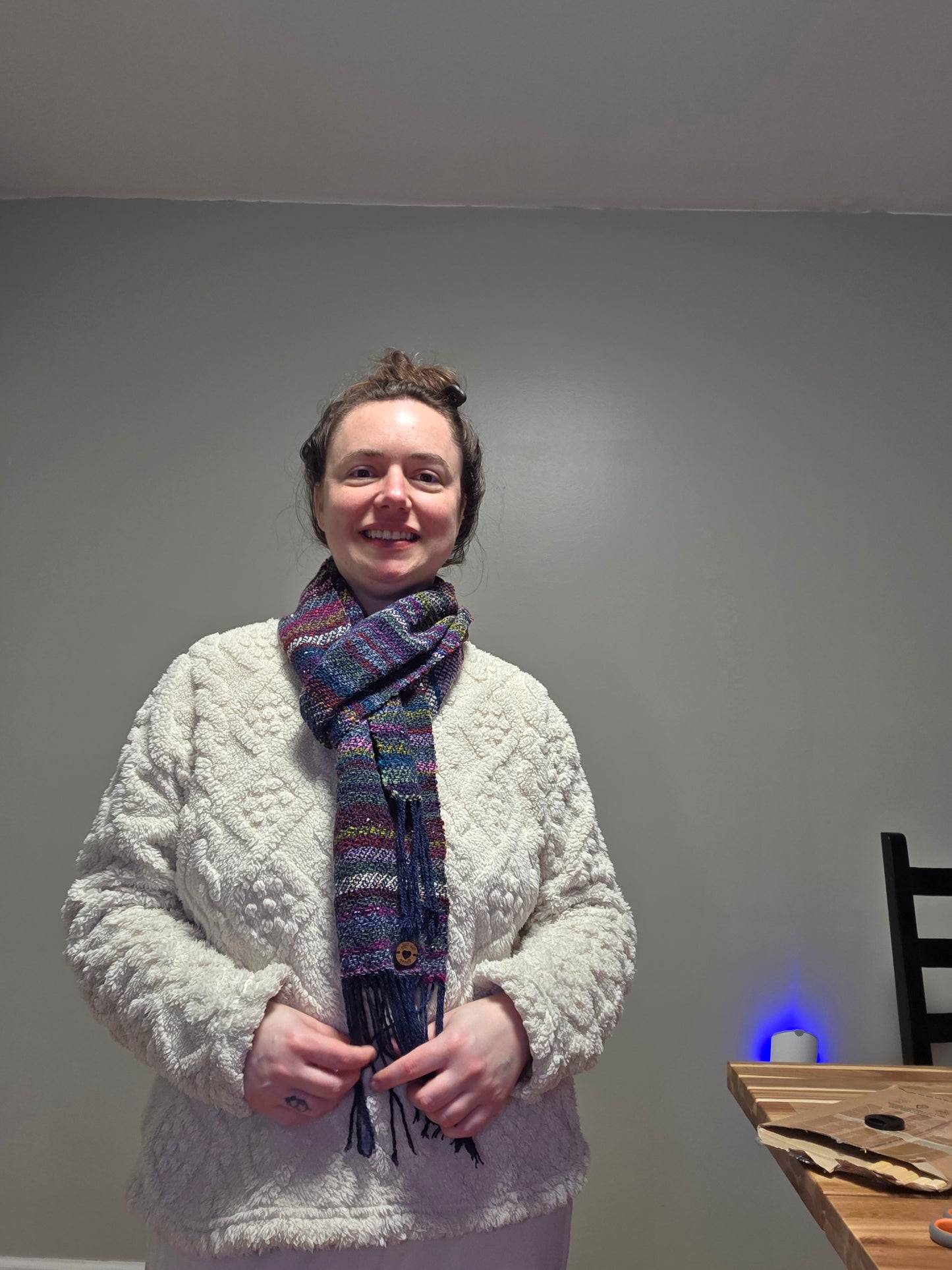 Twill Scarf From Handspun Yarn
