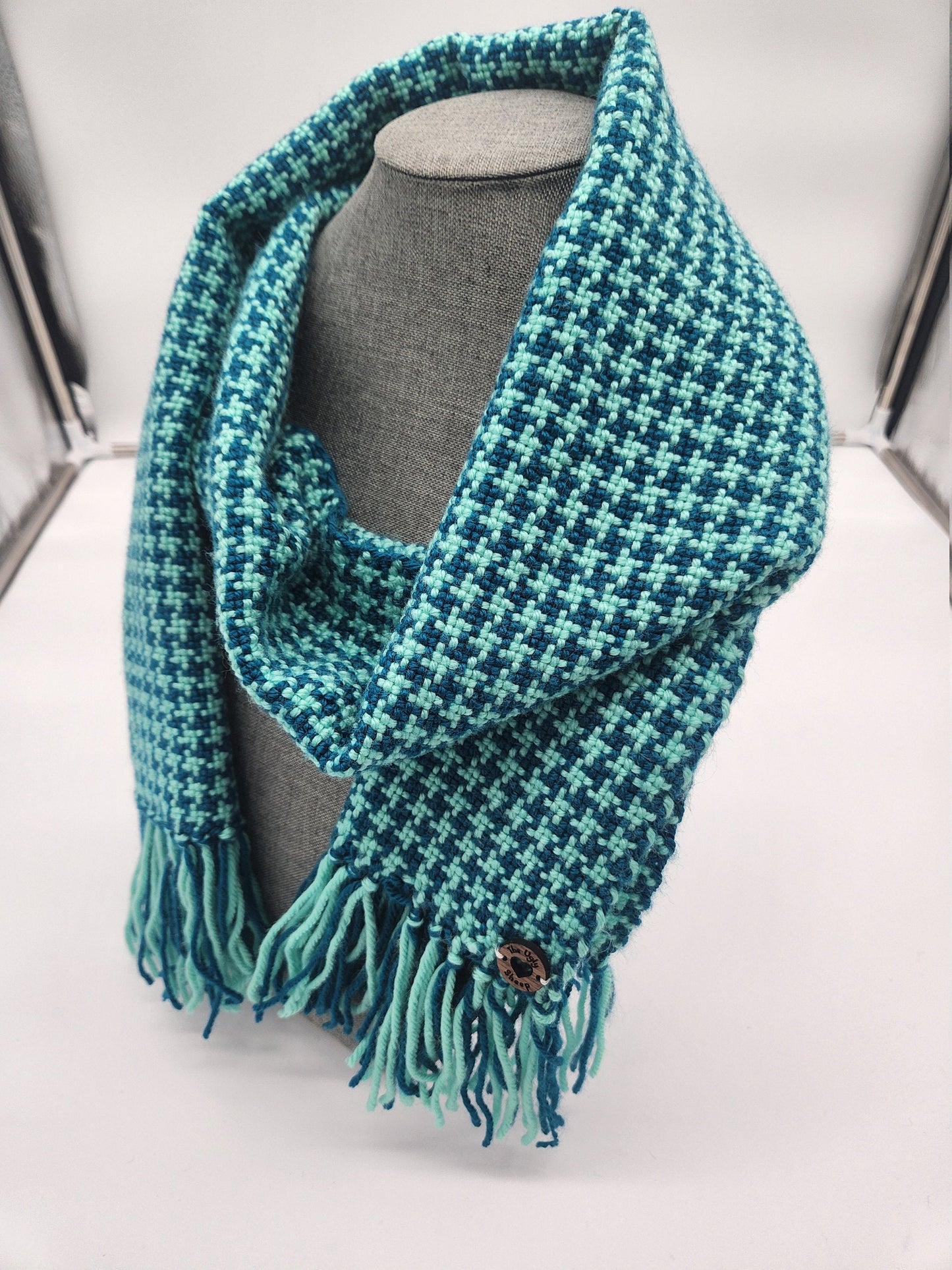 Houndstooth Adult Scarf Handwoven in the USA