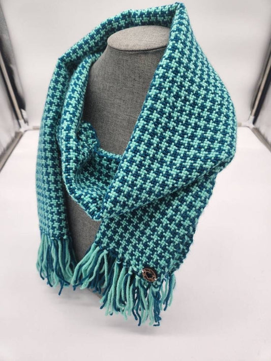 Houndstooth Adult Scarf Handwoven in the USA