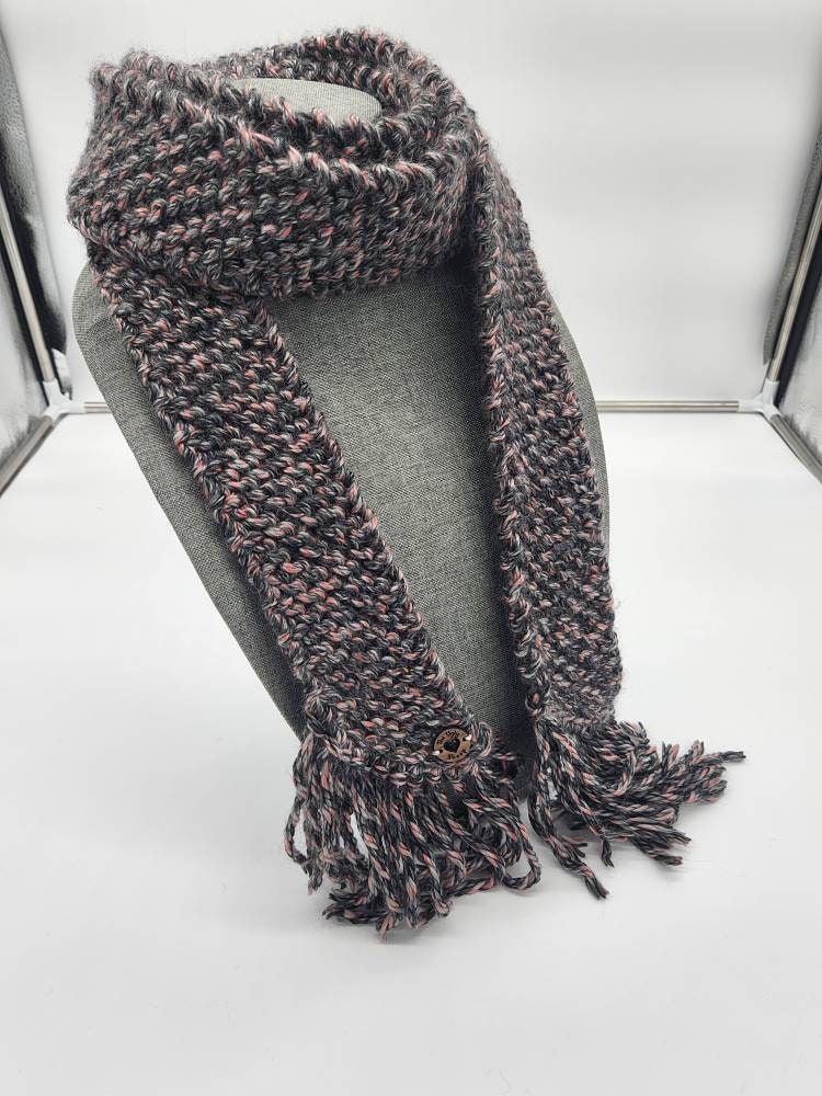 Long Skinny Hand Knit Adult Scarf Made in the USA