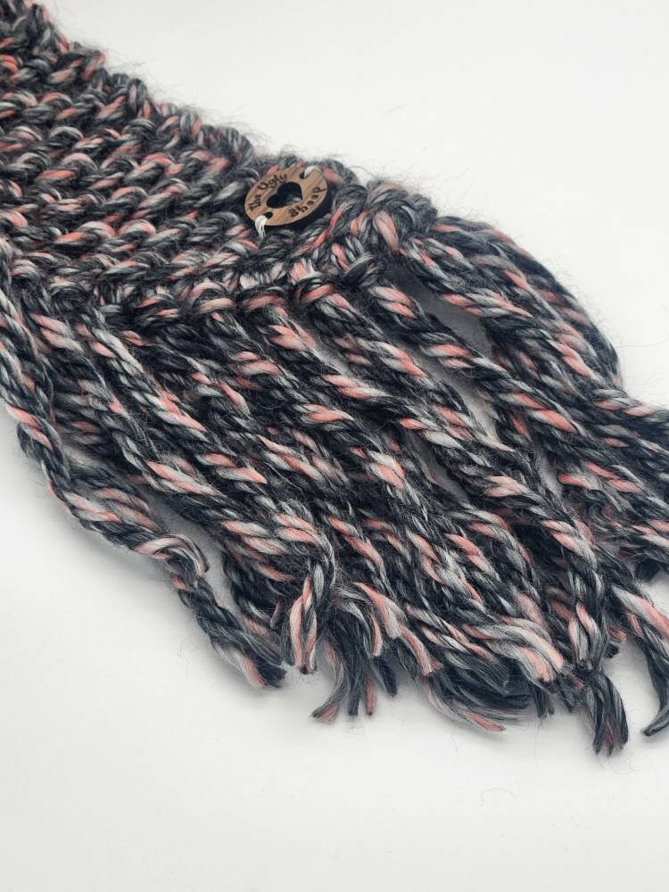 Long Skinny Hand Knit Adult Scarf Made in the USA