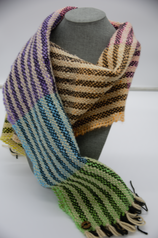 Rainbow Wool Wrap Hand Woven Made in the USA